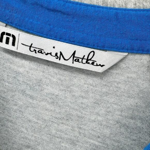 Travis Mathew Polo Shirt Mens XXL SOFT Gray Blue Short Sleeve Golf Classic - Picture 3 of 9